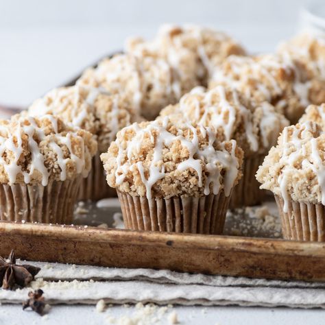 Chai Streusel Muffins | Grain-Free, Gluten-Free, Nut-Free Gluten Free Chai Muffins, Chai Muffins, Nut Free Snacks, Streusel Muffins, Ultimate Cookies, Spice Muffins, Nut Free Recipes, Muffin Streusel, Egg Free Recipes