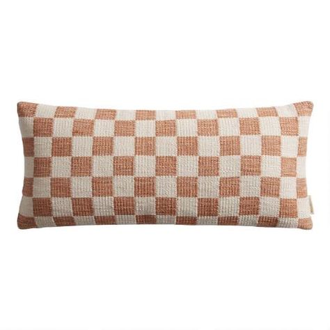 Dollar Tree Storage, Oversized Lumbar Pillow, Room Refresh, Lumbar Pillows, Modern Throw Pillows, Checkerboard Pattern, Back Support, Lumbar Throw Pillow, Toss Pillows