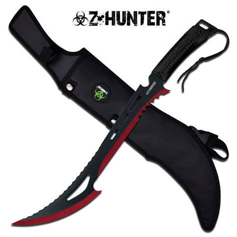 Zombie Gear, Fantasy Blade, Zombie Hunter, Tactical Survival, Surf Outfit, Fixed Blade Knife, Black Stainless Steel, Pocket Knife, Zombie