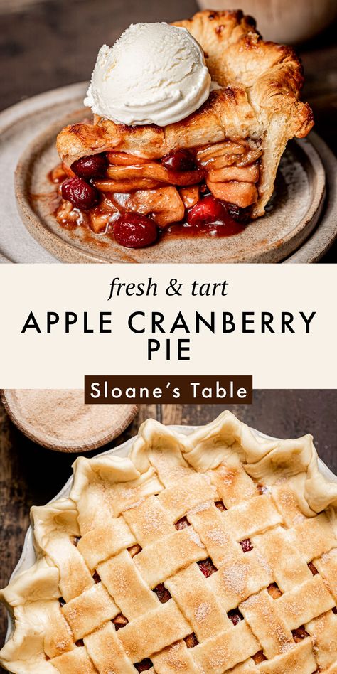 Cran Apple Pie, Apple Cranberry Pie With Crumb Topping, Apple Cranberry Tart, Cranapple Pie, Cranberry Custard Pie, Apple Cranberry Pie Recipe, Cranberry Pie Filling, Cranberry Apple Pie, Christmas Pie Recipes