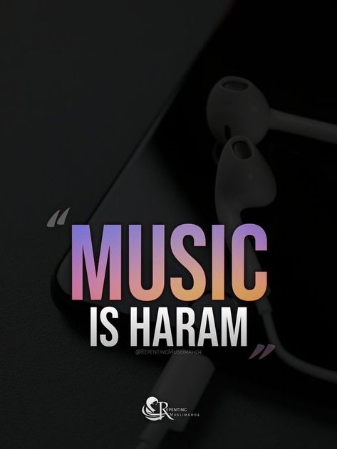 Your heart is a vessel .Its like what you fill it with ,it comes out as it is . You cant infest it with music and Quran at the same time .Its either music or Quran.you will keep reminding music in your brain even while praying it keeps your concentration away from it .So its haram for you to listen to music .Either you can learn Quranic surahs n stuff or you will be like i never been with abaddie ..you got that so please try to overcome this habit !! JAZAKALLAH. Haram Things In Islam, Music Haram, Al Qur'an Photography, Qur'an Photography, Hazrat Ali, Listen To Music, Online Diary, Islamic Videos, Music Is