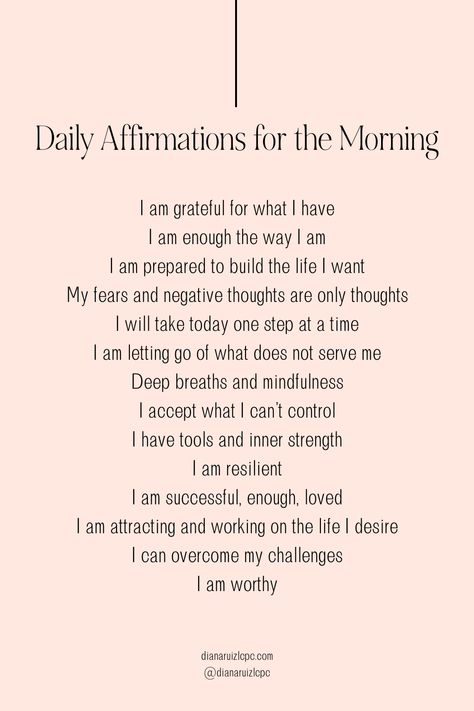 Start your day with positivity and power! 🌞 Discover our collection of uplifting morning affirmations designed to boost your confidence and set a joyful tone for the day. Whether you need a burst of energy, a moment of peace, or a spark of creativity, these affirmations will guide your morning routine towards success and happiness. Pin this to your morning motivation board for daily inspiration and transform your day, one positive thought at a time! 💪✨ #MorningAffirmations One Positive Thought In The Morning, Daily Routine Quotes Motivation, Starting The Day Positive, Motivation Of The Day, Morning Affirmations Quotes, Motivational Quotes Positive Morning, Daily Inspiration Quotes Motivation Mornings Positive Affirmations, Motivational Quotes For Success Positivity Daily Affirmations, Daily Quotes Positive Morning