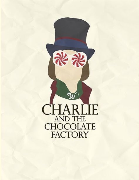 Harry Potter Minimalist, Charlie Chocolate Factory, Indie Movie Posters, Charlie And The Chocolate Factory, Poster Club, Tim Burton Films, Film Poster Design, Minimalist Movie Poster, Minimal Movie Posters