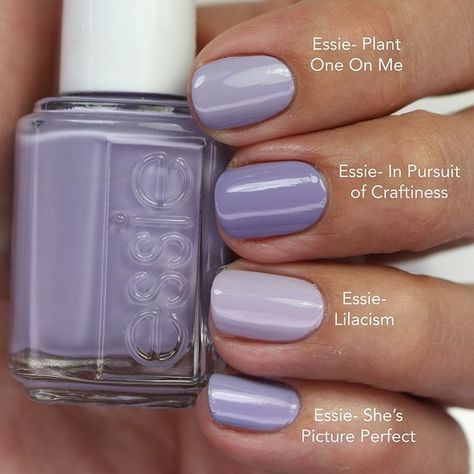 Essie Lilacism, Lilac Nail Polish, Essie Nail Polish Colors, Opi Nail Polish Colors, Nail Polish Colors Summer, Essie Nail Colors, Summer Nail Polish, Velvet Nails, Lilac Nails