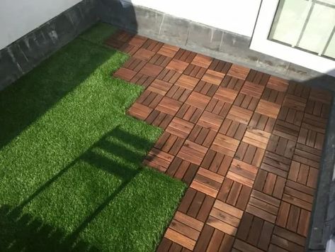 https://www.unifloorwpc.com/wp-content/uploads/2022/07/deck-tiles-on-grass1.webp Gazebo Roof, Wooden Tiles, Balcony Flooring, Garden Tiles, Wooden Tile, Deck Tile, Rooftop Patio, Pergola With Roof, Patio Roof