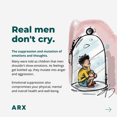 "Man up." We've heard this all too often, but what does it actually mean to be a man? It's a simple question, but one that many men have been grappling with. Today, let's redefine maleness and masculinity. Unlike the narrow representation portrayed by media, you don't have to be strong, stoic and independent to be a man. Instead, being a true man is to be unapologetically you. Swipe to read more on how you can transform yourself into a true man. — 📷: Illustrations by Jean Malgré Moi How To Be More Masculine, Transform Yourself, Mean To Be, Be A Man, Men's Health, Dont Cry, Man Up, Many Men, Be Strong