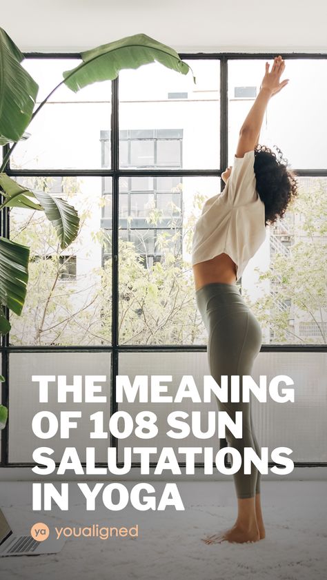 The Meaning of 108 Sun Salutations In Yoga | YouAligned.com 108 Sun Salutations Quotes, Chair Sun Salutation, 108 Sun Salutations Yoga, 108 Sun Salutations, Yoga Poses For Back, Morning Yoga Flow, Guided Relaxation, Sunrise Yoga, Sun Salutations