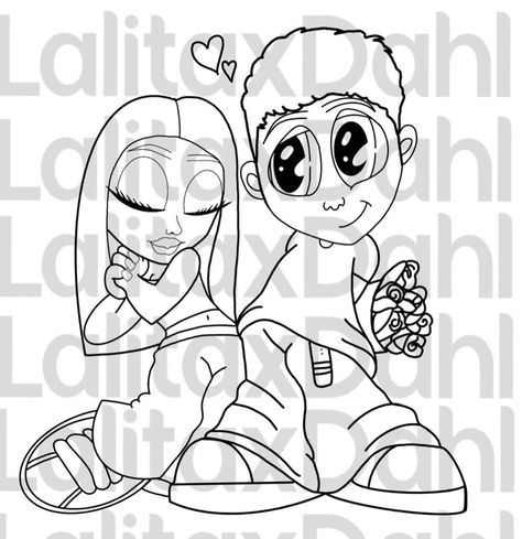 Enjoy a romantic evening in with this Couples Date Night Coloring Page! • Printable PDF, easy to download and print • A lovely way to unwind, relax, and reconnect with each other Coloring Pages Couples, Love Coloring Pages For Boyfriend, Cartoon Couple Drawings, Couple Cartoon Drawings, Couple Coloring Pages, Couples Date Night, Custom Couple Illustration, Love Coloring Pages, Coloring Page Printable