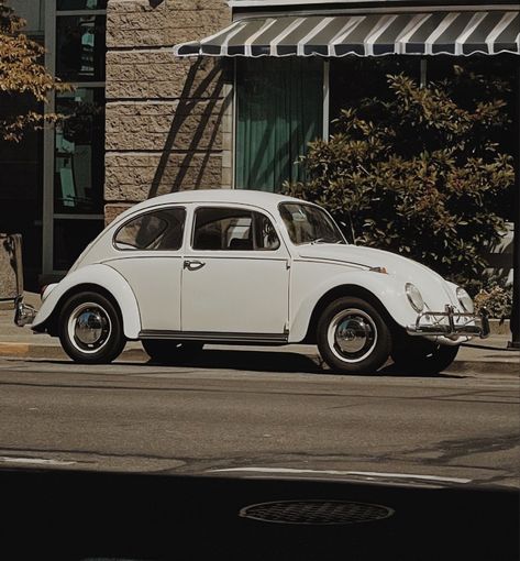 #volkswagen #volkswagonclassiccars #vw #oldschool #bug #beetle #white #vintage #vintagestyle #astethic Vw Bug Aesthetic, Old Astethic, Vintage Core, Bug Beetle, Beetle Car, Old Car, Vw Bug, Vw Beetles, Old Cars