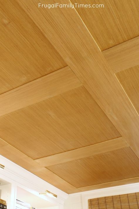 How to Make a Paneled Wood Basement Ceiling on a Budget | Frugal Family Times Basement Window Replacement, Plywood Ceiling, Basement Ceiling Options, Low Ceiling Basement, Ceiling Options, Basement Guest Rooms, Basement Layout, Diy Basement, Small Basements