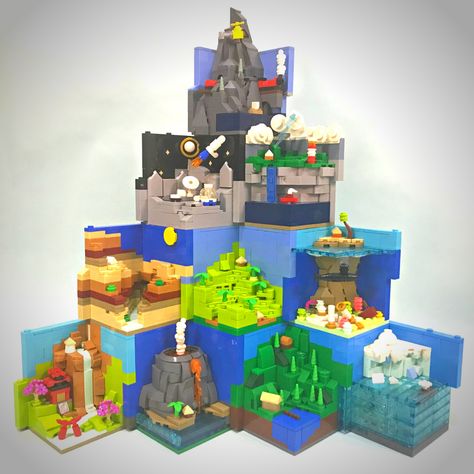 Let's learn how to build a Lego Microscale Habitat. Compete series overview. Check out the step by step Lego tutorial on my YouTube channel! #lego #legohabitat #legomicroscale #legotutorial #legomoc #afol Lego Habitat Ideas, Lego Painting, Lego Design Ideas, Lego Play, Lego Microscale, Study Craft, Lego Theme, Lego Accessories, Lego Micro