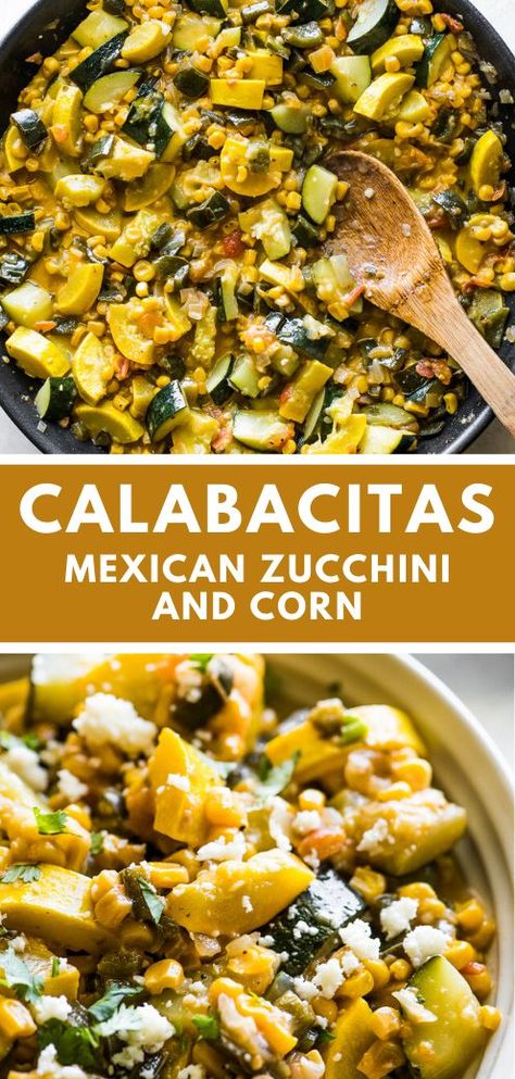 Mexican Vegetable Dishes, Calabacitas Recipe, Sauteed Zucchini And Squash, Mexican Vegetables, Mexican Zucchini, Vegetarian Mexican Recipes, Tomatoes And Cheese, Zucchini And Squash, Healthy Mexican Recipes