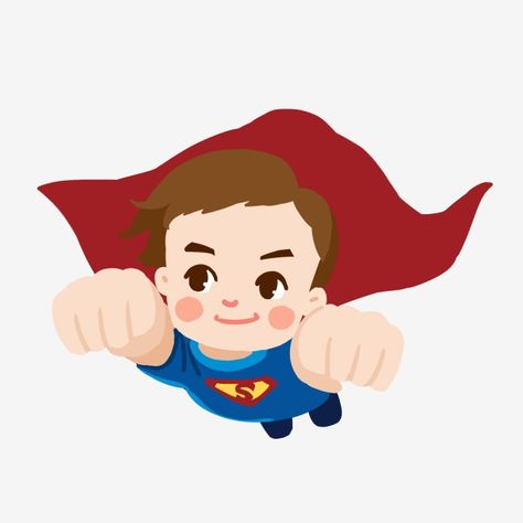 Superman Illustration, Superman Cartoon, Superman And Superwoman, Cartoon Png Transparent, Peach Rooms, Superman Boy, Superman Characters, Superman Kids, Cute Pink Background