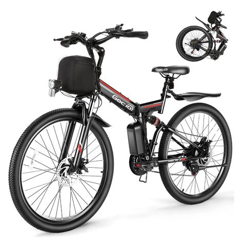 Gocio adult electric bicycle foldable eBike for $500 Ebike Cruiser, Bicycle Commuting, Electric Commuter Bike, Folding Mountain Bike, Hybrid Bicycle, Bicycle Lock, Electric Bicycles, Commuter Bicycle, Bike Electric