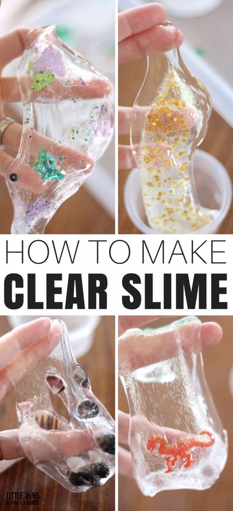 How to make clear slime is one of the most searched terms on our website, so I wanted to make sure I had a great resource for making clear homemade slime to share with you. There are two slime recipes for making clear slime you will enjoy. Learning how to make slime with kids is an awesome science project and tactile sensory play idea. Long Lasting Slime Recipe, Science Party Food, Glue Recipe, One Little Project, Clear Things, Clear Glue Slime, Borax Powder, Tactile Sensory, Glue Slime