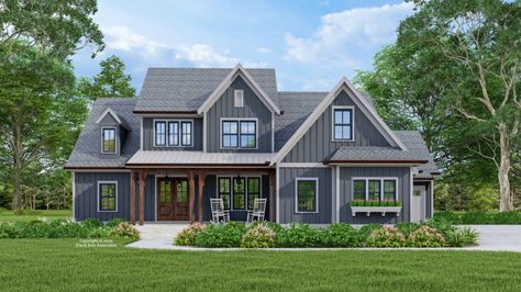 Traditional Floor Plans, Craftsman Farmhouse Plans, House Plans 2 Story, Frank Betz, 2nd Choice, American House Plans, Rocking Chair Porch, Park House, 4 Bedroom House Plans