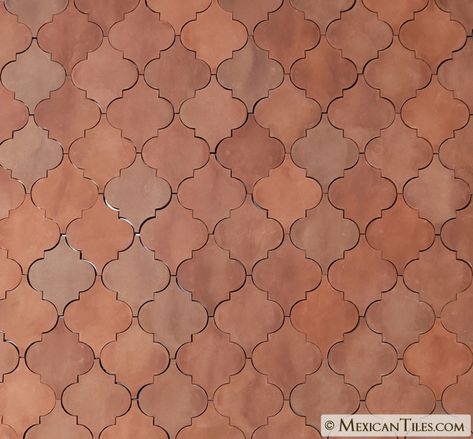 Terra Cotta Floor Tile, Floor Tiles Texture, Saltillo Tile, Mosaic Tile Designs, Arabesque Tile, Terracotta Floor, Handcrafted Tile, Tile Texture, Red Tiles