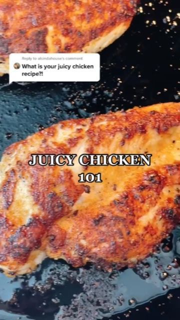 Juicy Chicken 101, Chicken 101, Delicious Chicken Recipes, Cast Iron Chicken, Healthy Low Fat Recipes, Chicken Burgers Recipe, Yummy Chicken Recipes, Low Carb Dinner Recipes, Food Test