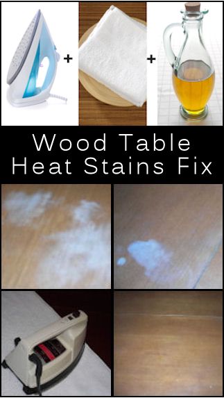 I would never have believed it if I didn't see it with my own eyes!  We used paper plates for Thanksgiving dinner, and they left behind white spots on my table.  I used a slightly damp kitchen towel, and my hot tea kettle instead of an iron.  The heat and steam ironically take out the stains left by heat and steam in the first place! SCIENCE!!! My table looks brilliant! - Angie Hardwood Floor Cleaner, Cleaning Painted Walls, Glass Cooktop, Deep Cleaning Tips, White Heat, Up House, Clean Dishwasher, Simple Life Hacks, Toilet Cleaning