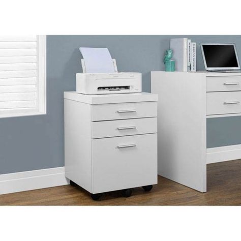 Hawthorne Ave White File Cabinet | Bellacor 3 Drawer File Cabinet, Cheap Office Furniture, White Console Table, Office File Cabinets, Drawer Filing Cabinet, Printer Stand, Mobile File Cabinet, Stylish Desk, Mobile Storage