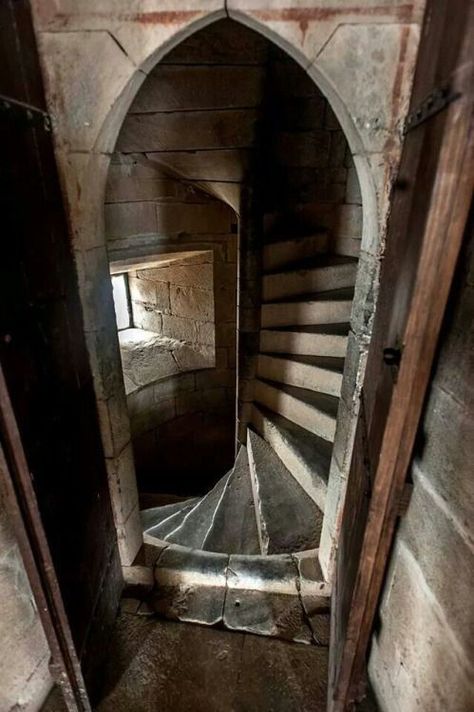 Beauty hides Secret Passages, Castles Interior, Hidden Rooms, Spiral Stairs, Stair Steps, Secret Rooms, Stairway To Heaven, Spiral Staircase, Old Stone