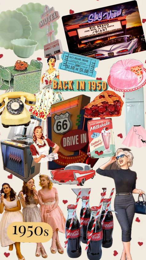 #1950s #retro #50s 50 Theme Party Outfit, 50s Aesthetic Decor, 1950 Aesthetic Wallpaper, 1950s Summer Aesthetic, 1950 Party Ideas, 50s Moodboard, 50s Birthday Party Theme, 50s Room Aesthetic, Vintage 1950s Aesthetic