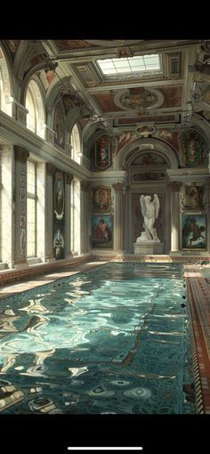 Roman Bath Aesthetic, Roman Bathhouse, Sirencore Aesthetic, Roman Bath House, Bath Houses, Roman Pool, Bath Aesthetic, Greek Decor, Bath Paint