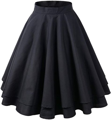 Penelope Vintage 1950s Vintage Rockabilly Swing Ruffle Skirt (US4, Green) at Amazon Women’s Clothing store: Rockabilly Skirt, African Bridal Dress, Rockabilly Outfits, Rockabilly Style, Fashion Drawing Dresses, Black Pleated Skirt, Fairytale Dress, Knee Length Skirt, Ruffle Skirt