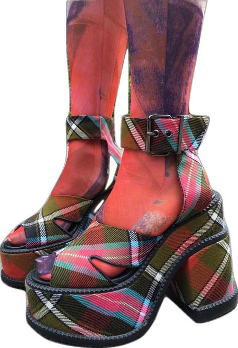 In my Vivienne Westwood gold label archive tartan clompers  with archive Japan label Union Jack printed tights, both from AW2012 Vivienne Westwood Japan, Printed Tights, Gold Labels, Union Jack, Vivienne Westwood, Baby Fashion, Style Guides, Tartan, Tights