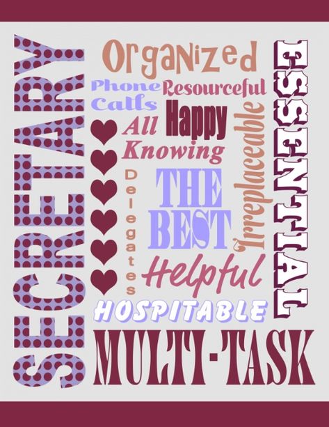 Secretary Appreciation Poster, Secretary Appreciation Ideas, Happy Secretary Day, School Secretary Office, Secretary Quotes, Secretary Office, Secretary's Day, Secretary Gifts, School Secretary