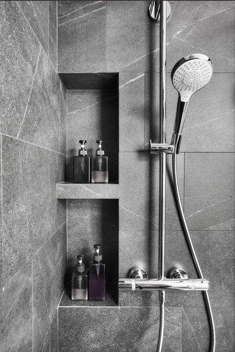 Shower Shelf Ideas, Bathroom Niche Design, Shower Niche Shelf, Bathroom Niche Ideas, Shower Niche Ideas, Best Bathroom Paint Colors, Bathroom Niche, Small Toilet Room, Bathroom Paint