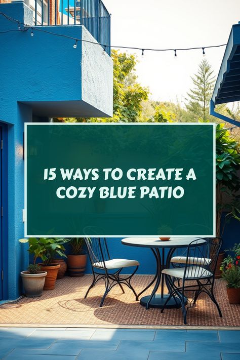 Turn your outdoor patio into a cool blue paradise with these fantastic ideas! From coastal decor to serene accents, discover 15 stunning ways to bring a beautiful wave of blue to your outdoor space. Whether you love light blues or deep navy shades, each idea highlights stylish patio furniture, always incorporating refreshing nautical decor that creates a coastal vibe. Relish relaxing evenings outdoors surrounded by charming accents that transform any garden, balcony, or backyard into your own coastal getaway! Get inspired now! Stylish Patio Furniture, Light Colored Furniture, Blue Patio, Nautical Theme Decor, Blue Planter, Outdoor Patios, Blue Umbrella, Accent Wall Paint, Garden Balcony