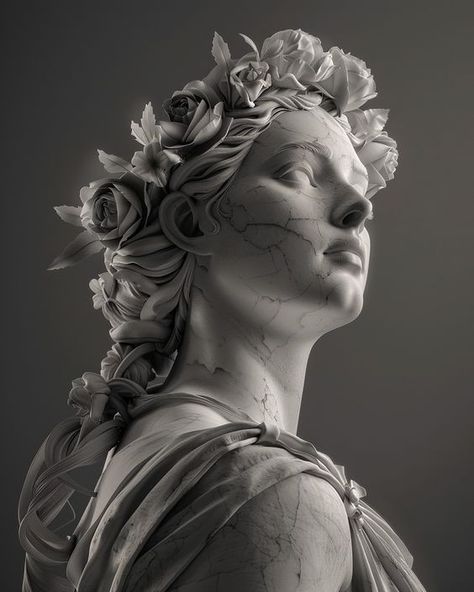 Greek Goddess Statue, Greek Mythology Statue, Greek Goddess Art, Anatomy Sculpture, Greek Mythology Tattoos, Roman Statue, Acrylic Art Projects, Greek Statues, Art Photography Portrait