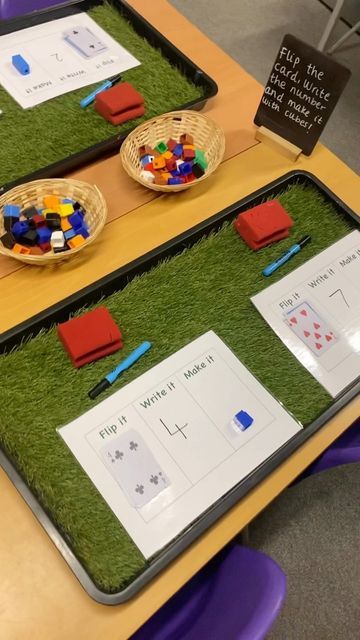 Reception Math Activities, Early Years Literacy, Ks1 Activities, Maths Stations, Number Formation Activities, Maths Challenges, Eyfs Planning, Early Years Activities, Kinder Math Centers