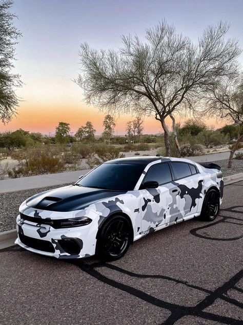 Dodge Charger Custom Ideas, Dodge Charger Wrap Ideas, Dodge Charger Wrap, Custom Dodge Charger, Cool Car Wraps, Camo Car, Dodge Chargers, Dodge Charger Hellcat, Charger Srt Hellcat