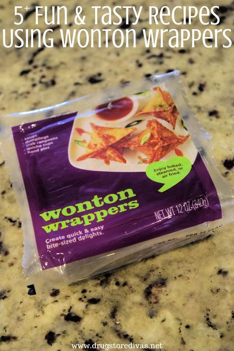 Wont Ton Wrapper Recipes, How To Use Wonton Wrappers, Baked Wonton Wrapper Recipes Appetizers, Hamburger Wonton Recipes, Wonton Chips In Air Fryer, Wonton Wrapper Ideas, Ww Wonton Wrapper Recipes, Wonton Wraps Recipes, Healthy Wonton Recipes