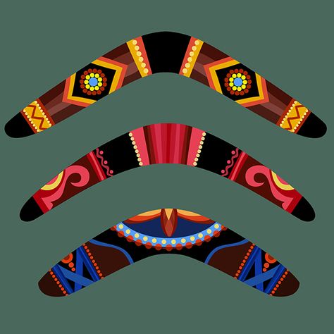 Boomerang Design on Behance 300 Drawing Prompts, Australian Boomerangs, Boomerang Design, Wooden Boomerang, Australia Tattoo, Aboriginal Symbols, Australia Crafts, Boomerangs, Ethnic Design