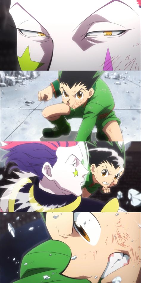 Gon VS Hisoka Hisoka X Gon Fanart, Gon Vs Hisoka, Gon Hisoka, Hisoka X Gon, Hunter X Hunter, Anime Shows, Desk Mat, Cartoon Characters, Manga Anime