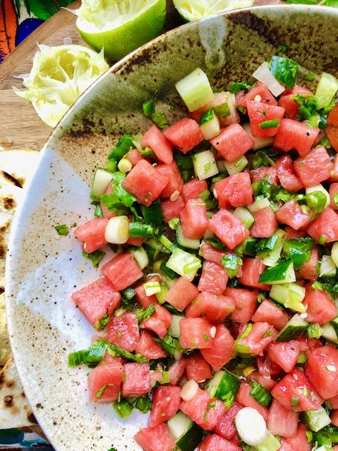 Watermelon Ceviche, Sides Veggies, Indian Salads, Ceviche Recipe, Sweet Potato Black Beans, Parmesan Potatoes, Vegan Sides, Celebrity Chef, Watermelon Recipes