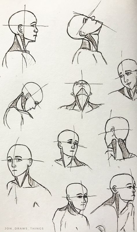 Head and Neck Drawing Reference |  by Jonathan McDaniel, follow on Instagram @jon_draws_things Jonathan Mcdaniel, Neck Drawing, 얼굴 드로잉, Drawing Heads, 얼굴 그리기, Anatomy Sketches, Drawing Studies, Drawing Faces, 인물 드로잉