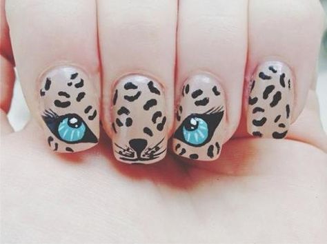 Animal Print Cheetah Nail Art, Print Nail Art, Cheetah Nail Designs, Animal Nail Art, Cheetah Nails, Nail Art Gel, Cute Nail Art Designs, Leopard Nails, Animal Nails