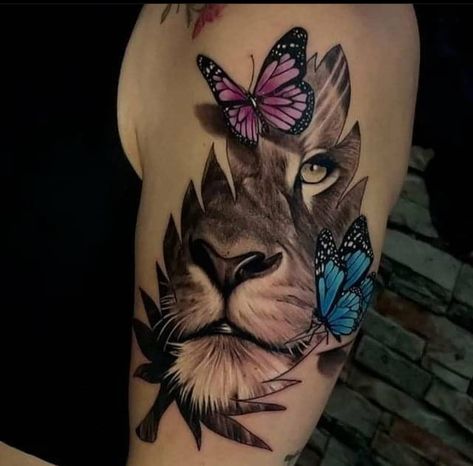 Lioness Tattoos, Shen Long Tattoo, Tiger Tattoo Sleeve, Rose Tattoos For Women, Flower Tattoo Shoulder, Tattoos For Black Skin, Leg Tattoos Women, Incredible Tattoos, Tatuaje A Color