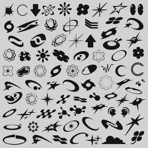 ideas of symbols we could incorporate in our logo (more specially the stars and ovals/ellipses) Tattoo Mafia, Canva Graphics, Alphabet Graffiti, Flame Tattoos, Y2k Design, Texture Graphic Design, Graffiti Alphabet, 카드 디자인, Memorial Tattoos