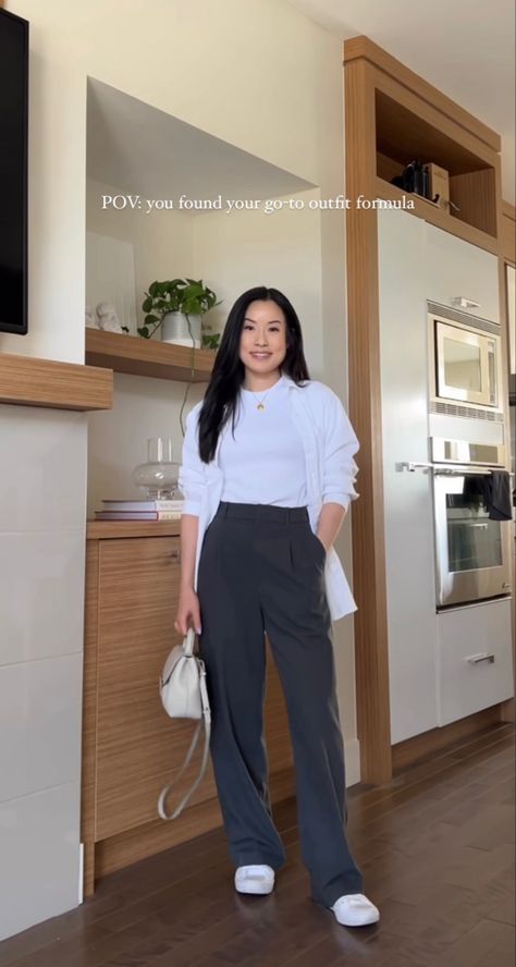 Grey Trousers Outfit Women Work Attire, Gray Slacks Outfit, Gray Trousers Outfit Women, Grey Pants Outfit Casual, Grey Trousers Outfit Women, Gray Trousers Outfit, Black Trousers Outfit, Slacks Outfit, Grey Pants Outfit