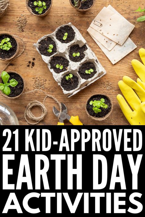 Earth Day Forest School, Earth Day Recycle Crafts For Toddlers, Earth Day Planting Activities For Kids, Earth Day Lessons For Kids, Recycling Projects For School Earth Day, School Sustainability Projects, Earth Club Ideas, Save The Earth Projects For Kids, Earth Day Planting Activities