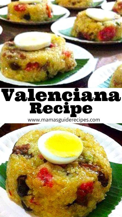 Sipo Egg, Pinoy Food Filipino Dishes, Valenciana Recipe, Pilipino Food Recipe, Barbecue Wings, Filipino Rice, Pandesal Recipe, Philippine Food, Chicken Barbecue