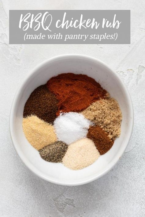 Bbq Chicken Rub, Chicken Rub Recipes, Bbq Rub Recipe, Salt Free Seasoning, Dry Rub Recipes, Chicken Rub, Spice Blends Recipes, Bbq Seasoning, Brisket Recipes