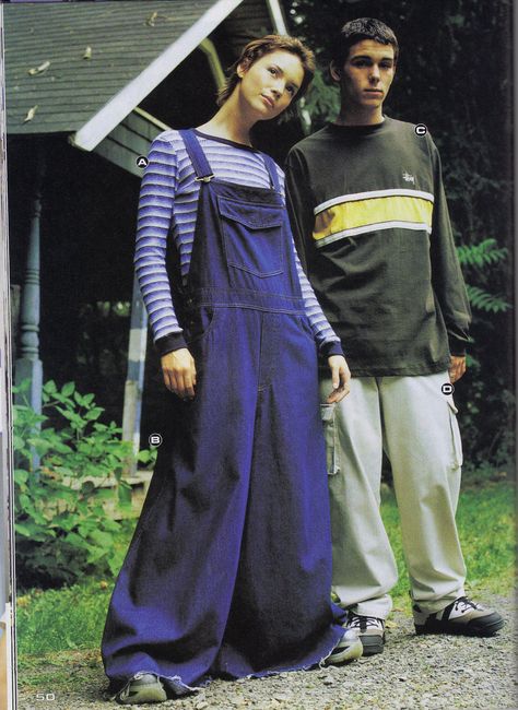 Flashback: Alloy Catalogs of the '90s & '00s | Happily K Overalls Aesthetic, 90s Teen Fashion, Baggy Overalls, 00s Fashion, Digital Closet, Fashion Shirts, 90s Outfit, Mini Sundress, Signature Look