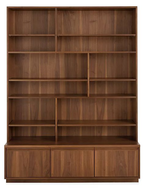 Keaton Bookcases - Modern Storage and Entryway Furniture - Room & Board Tv Bookcase Wall Open Shelving, Walnut Bookcase Built In, Built In Bookcases, Modern Storage Furniture, Modern Bookcases, Bookcase Wall Unit, Northern Wisconsin, Modern Office Furniture, Bookcase Wall