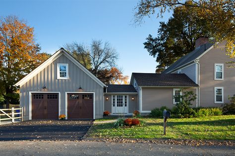 House Breezeway To Garage, Semi Attached Garage, Garage Breezeway To House, Garage Addition With Breezeway, Addition On Ranch House, Breezeway Remodel, Attached Garage Addition, Breezeway To Garage, Garage With Breezeway